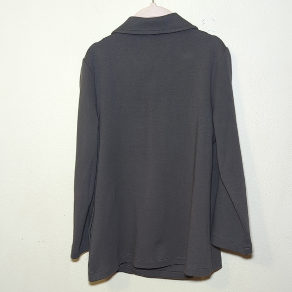 Gymboree Dark Gray Jersey Knit Pea Coat Girls Size S / 5-6 - Picture 4 of 4